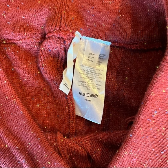 NWT Anthropologie Medium Daily Practice Lounge Set Red Wine Confetti 2 piece - Picture 5 of 6